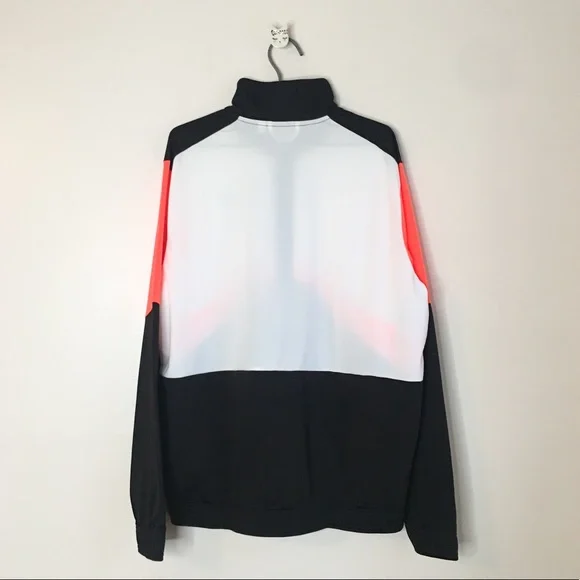 Puma Colorblock Retro Neon Track Jacket Black and Orange Size Large - Picture 3 of 8